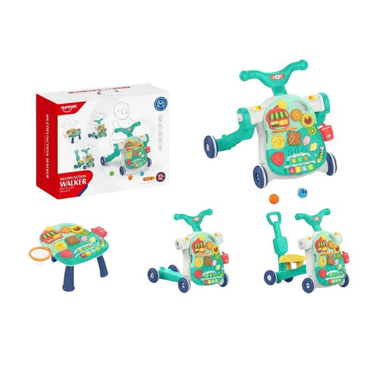 Caminador Andador 4 en 1: Asiento, Mesa y Monopatín