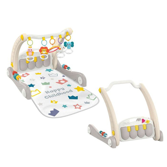 Gimnasio 3 en 1 para bebés con piano y andador para estimular el desarrollo de tu bebé - Pegland