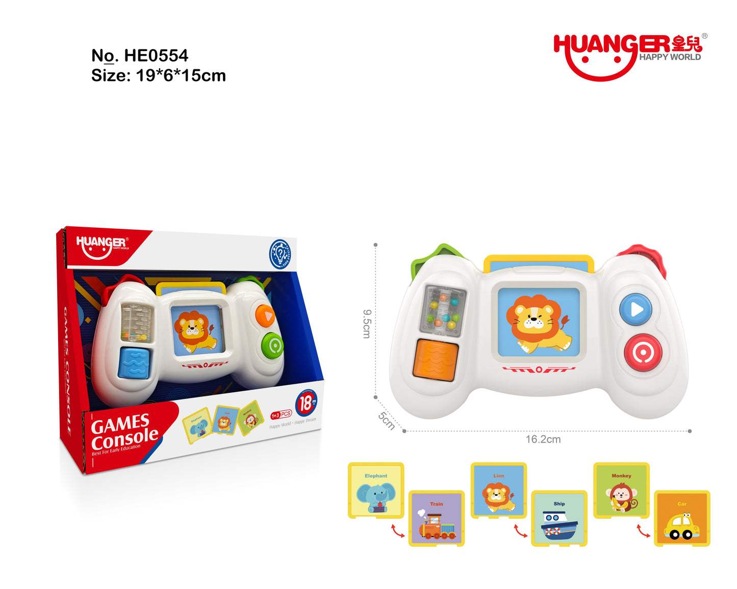 Joystick didactico interactivo con tarjetas para estimular el desarrollo de tu bebé - Pegland