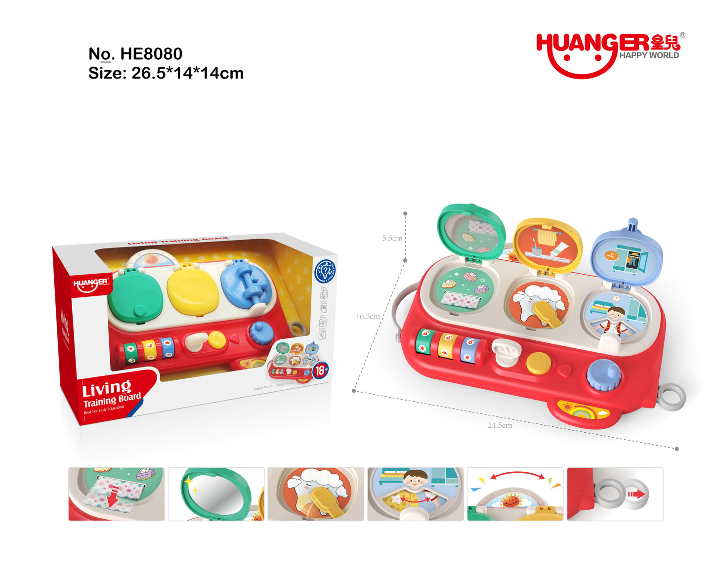 Juego didáctico Pop Up de juguete para estimular el desarrollo de tu bebé - Pegland