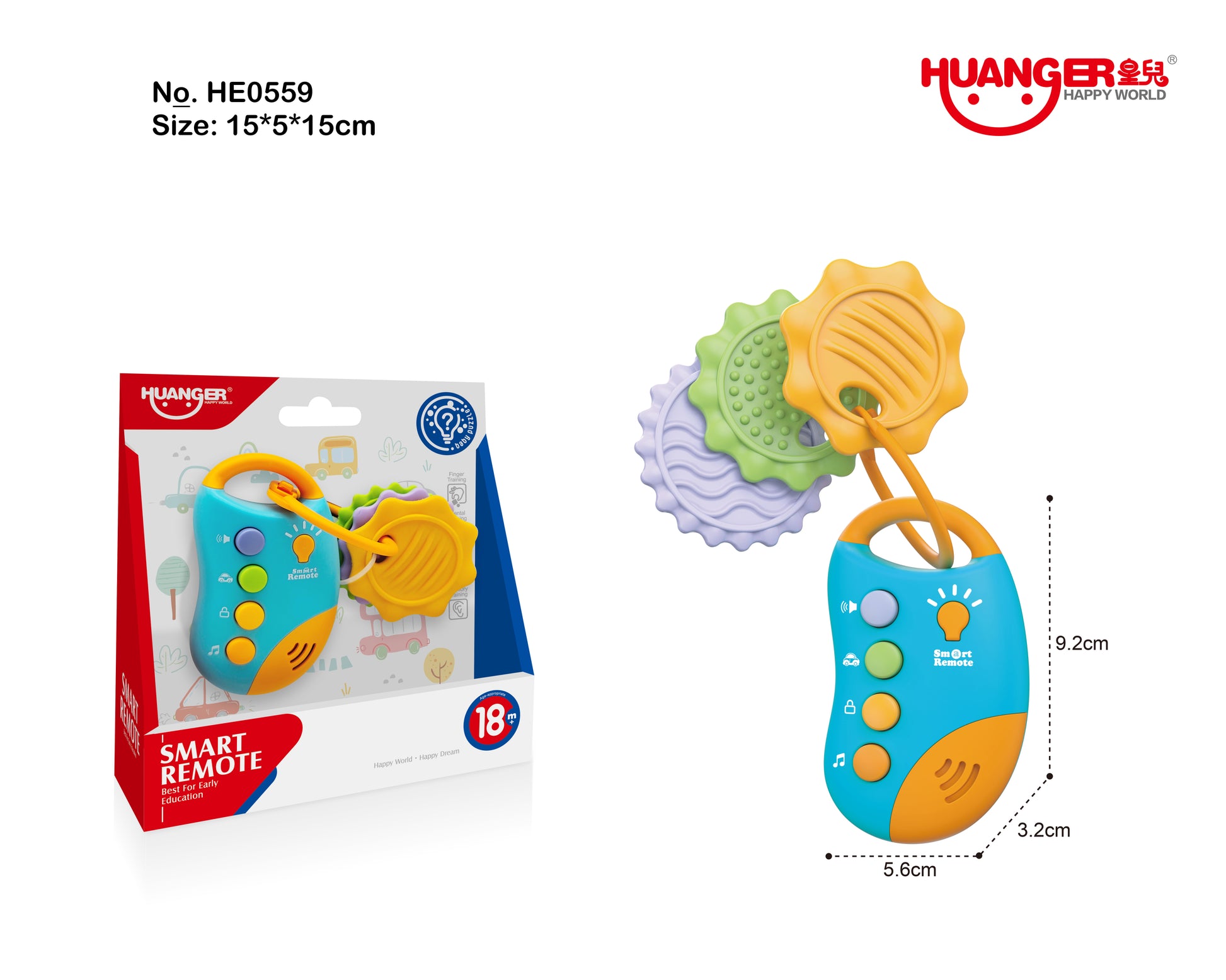 Llave remota musical de juguete para estimular el desarrollo de tu bebé - Pegland