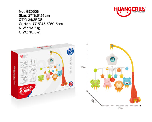 Movil musical de animalitos para bebés para estimular el desarrollo de tu bebé - Pegland