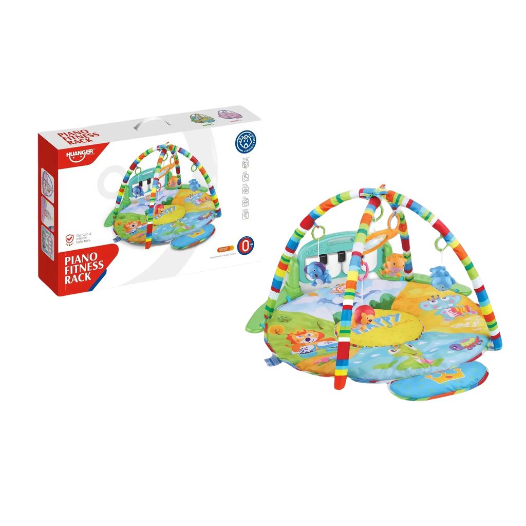 Piano gimnasio multicolor o rosa para estimular el desarrollo de tu bebé - Pegland