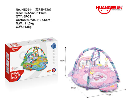 Piano gimnasio multicolor o rosa para estimular el desarrollo de tu bebé - Pegland