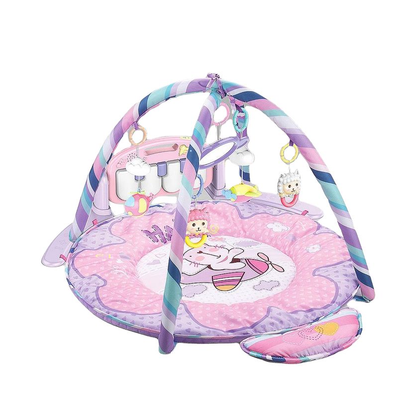 Piano gimnasio multicolor o rosa para estimular el desarrollo de tu bebé - Pegland