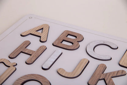 Abecedario en madera mdf para aprender y enseñar - Pegland