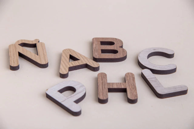 Abecedario en madera mdf para aprender y enseñar - Pegland