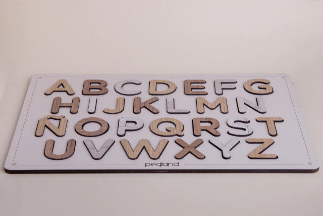 Abecedario en madera mdf para aprender y enseñar - Pegland
