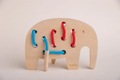 Animales para enhebrar en madera mdf para jugar - Pegland