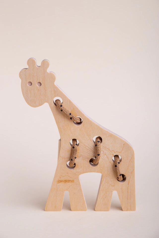 Animales para enhebrar en madera mdf para jugar - Pegland