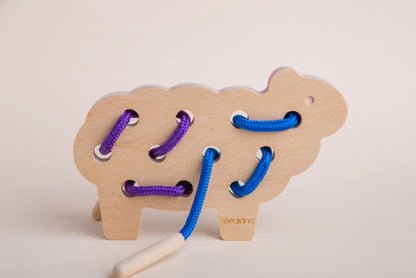 Animales para enhebrar en madera mdf para jugar - Pegland