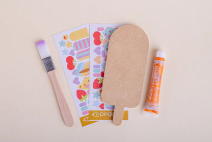 Caja crear heladitos en madera mdf para jugar y pintar - Pegland