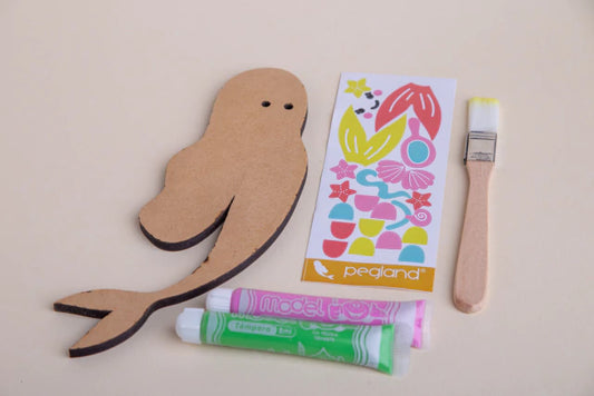 Kit crear piratas y sirenas en madera MDF para jugar y pintar - Pegland