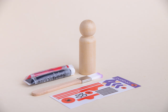 Kit crear superheroes Hombre Araña en madera maciza palo blanco para jugar y pintar - Pegland