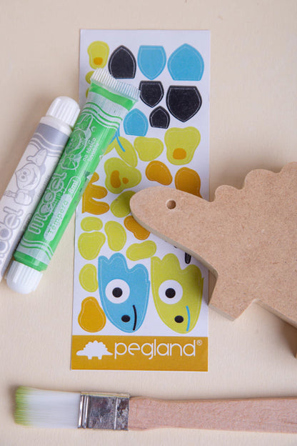 Kit cumple dinos estegosaurio en madera mdf para jugar y pintar - Pegland