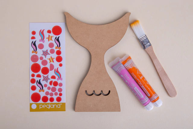 Kit Cumple Piratas y Sirenas en madera MDF para jugar y pintar - Pegland