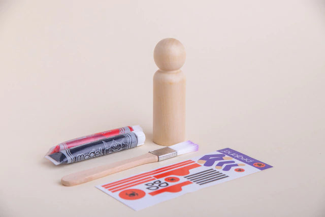 Kit cumple superheroes Hombre Araña en madera maciza palo blanco para jugar y pintar - Pegland